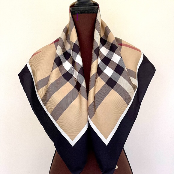 スカーフ Burberry Check Silk Scarf チェック シルク スカーフ (ライケン) | Burberry®公式サイト